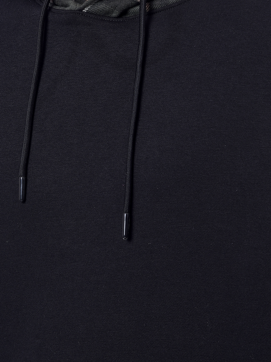 Numero Uno Men Black Checkered Hooded Sweatshirt